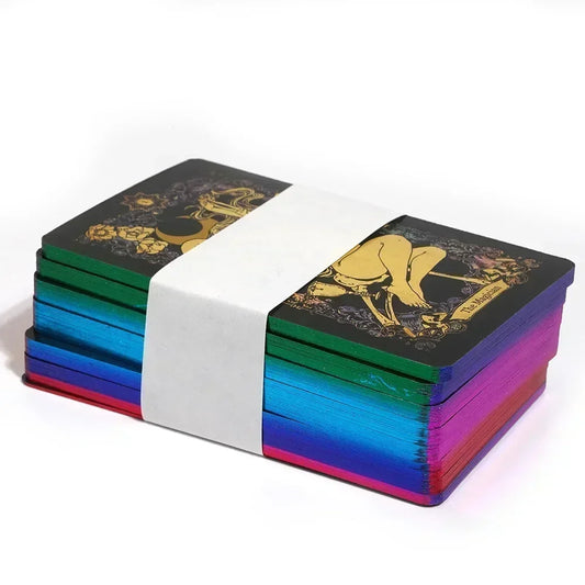 Wondering Spirit Tarot – 78-Card Gold-Edged Deck in Tin Box for Divination